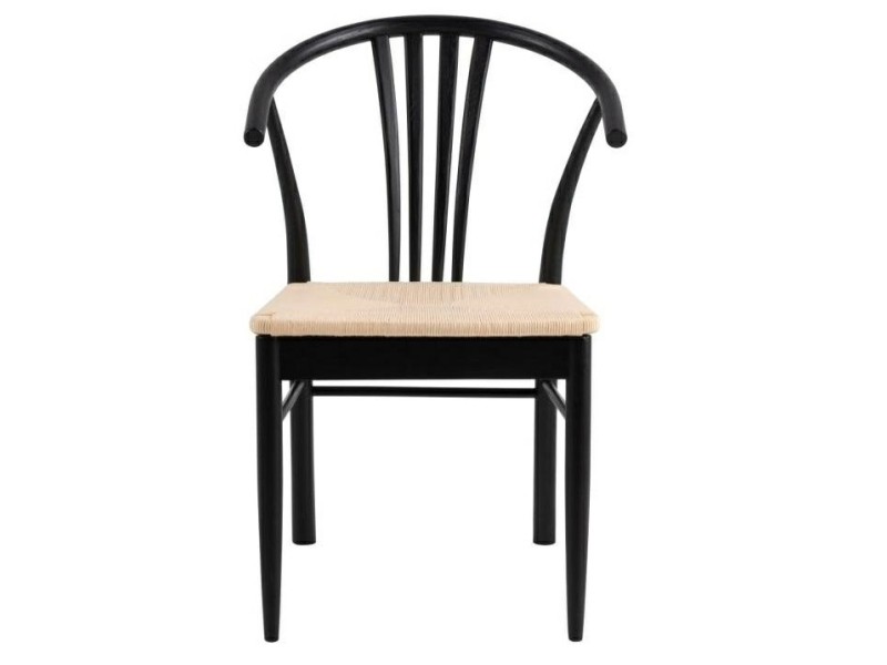 Krzesło York czarne/ naturalne - ACTONA